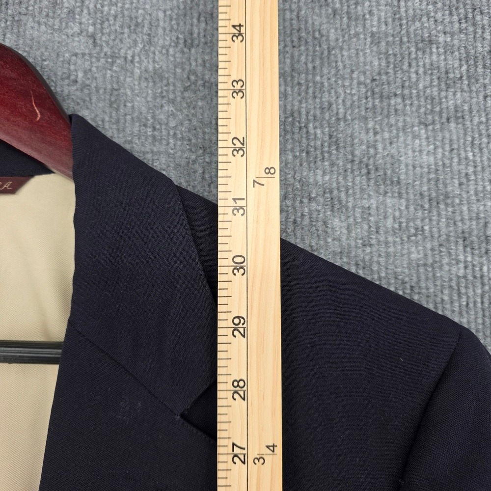 Joseph & Feiss Navy Blue Wool Blazer Gold Crest Buttons USA Made Culwell & Son - Picture 4 of 11
